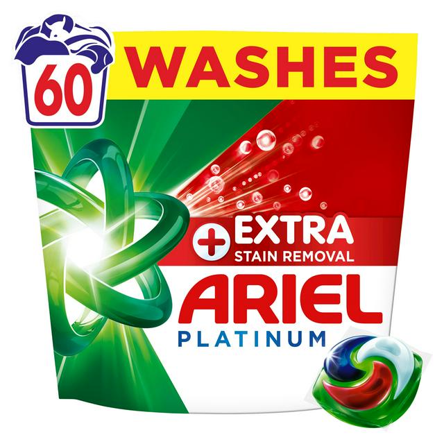 Ariel Platinum Pods Laundry Detergent Washing Capsules 63 Washes