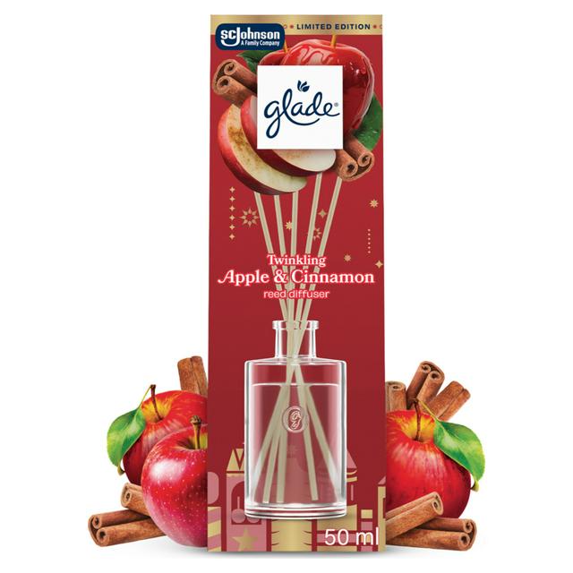 Glade Twinkling Apple & Cinnamon Festive Reed Diffuser, Limited Edition 50ml - gallery image 1