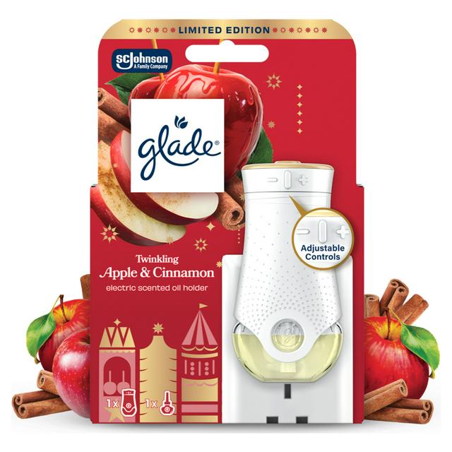 Glade Twinkling Apple & Cinnamon Festive Plug In Holder Air Freshener, Limited Edition 20ml - gallery image 1
