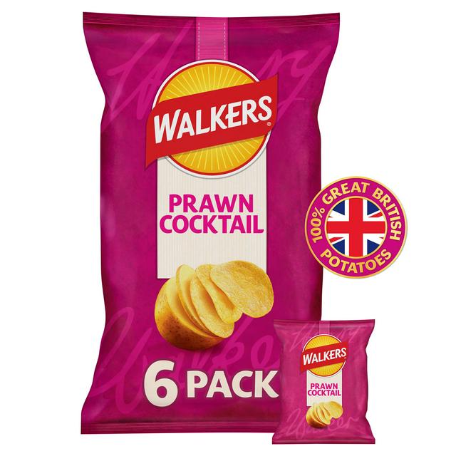Walkers Prawn Cocktail Multipack Crisps 6 x 25g - gallery image 1