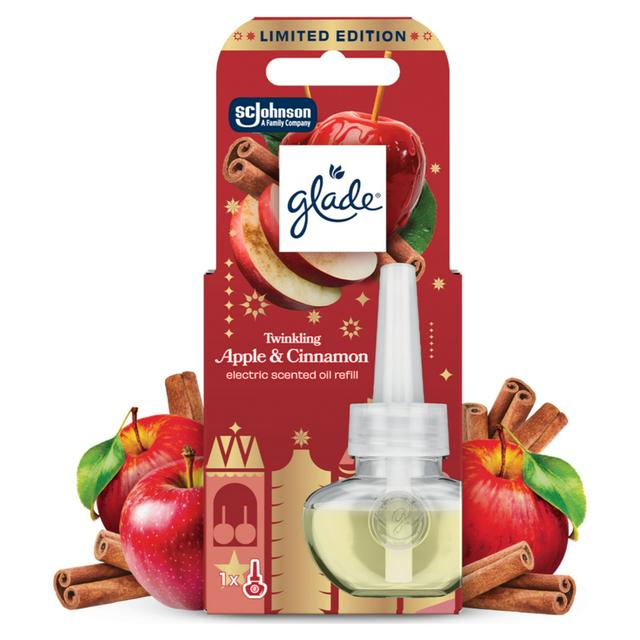 Glade Twinkling Apple & Cinnamon Festive Plug In Refill Air Freshener, Limited Edition 20ml - gallery image 1