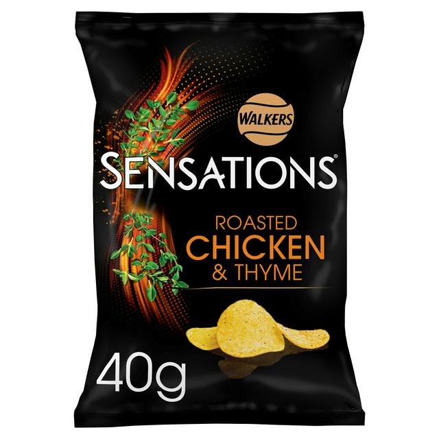 Walkers Sensations 40g Roasted Chicken & Thyme Grab Bag Crisps - gallery image 1