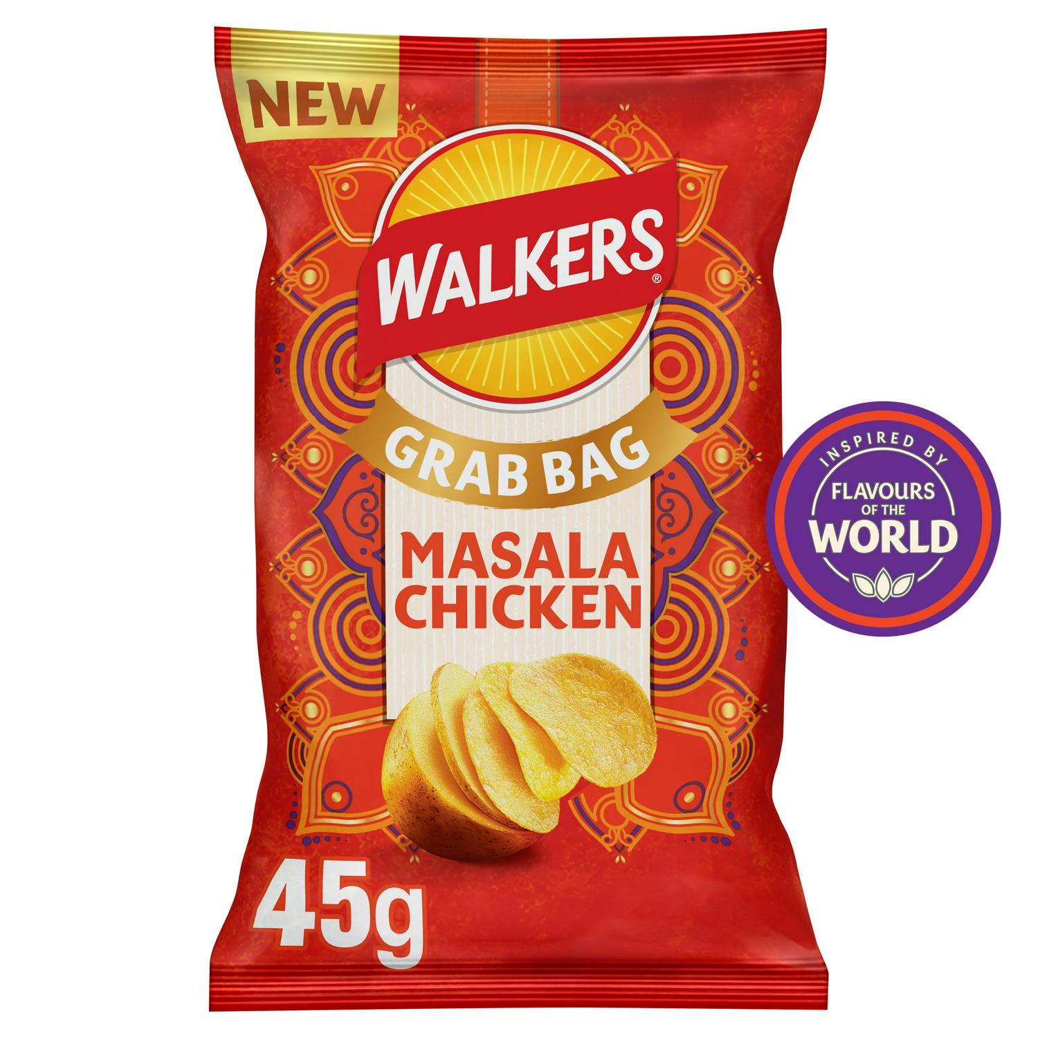 Walkers 45g Masala Chicken Flavour Grab Bag Crisps