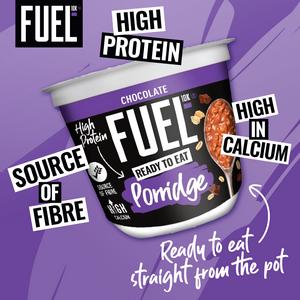 FUEL10K 210g Chocolate Ready to Eat On the Go Protein Porridge Oat Cereal Pot - gallery image 2