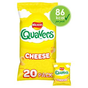 Walkers Quavers Cheese Multipack Snacks Crisps 20 x 16g