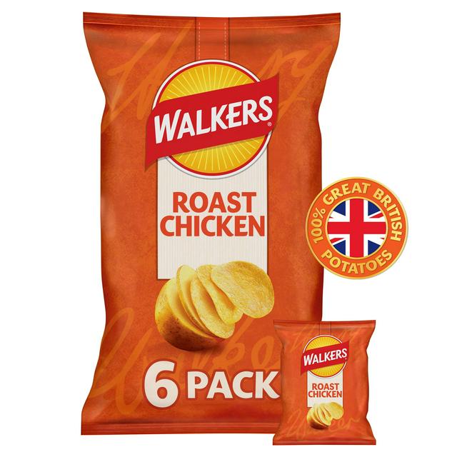 Walkers Roast Chicken Multipack Crisps 6 x 25g - gallery image 1