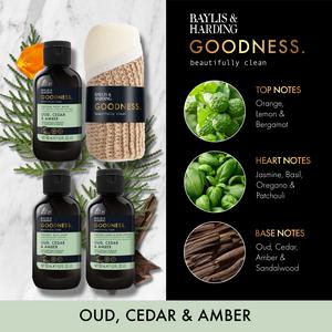 Baylis & Harding Goodness Oud, Cedar & Amber Essentials Gift Set - gallery image 3