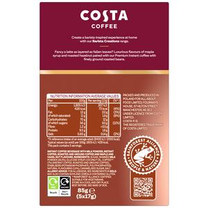 Costa Coffee 5 x 17g Barista Creations Maple Hazel Latte, Limited Edition - gallery image 5