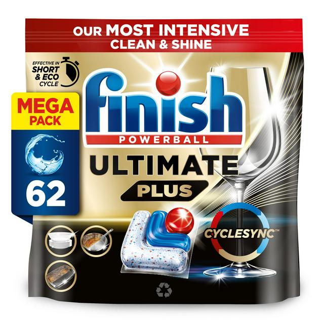 Finish Ultimate Plus All In One 62 Dishwasher Tablets Regular  756.4g