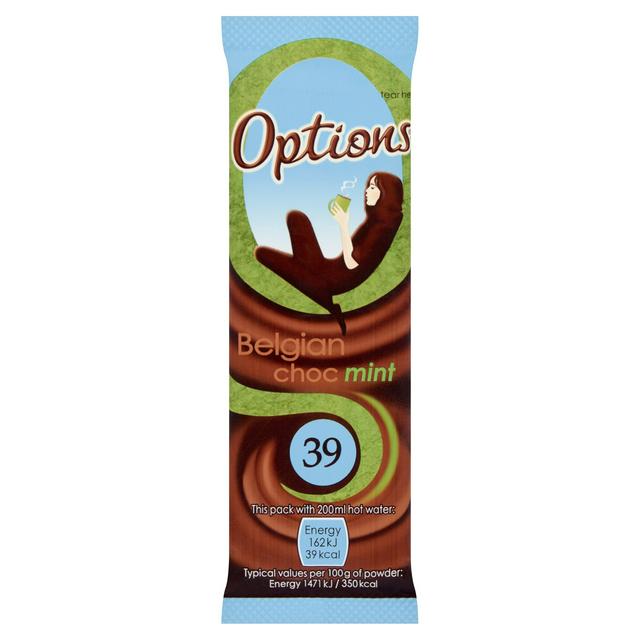 Options Instant Belgian Hot Chocolate Mint Drink 11g - gallery image 1