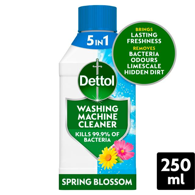 Dettol 5 in 1 Spring Blossom Antibacterial Washing Machine Cleaner 250ml - gallery image 1