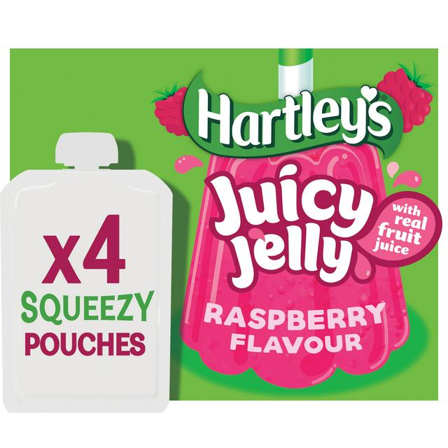 Hartleys Raspberry Jelly Pouch Multipack 4x90g
