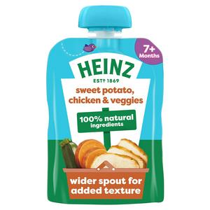 Heinz Sweet Potato, Chicken & Veggies Pouch Baby Food 7+ Months 