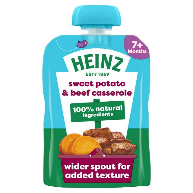Heinz Sweet Potato & Beef Casserole Baby Food Pouch 7+ Months 130g - gallery image 1