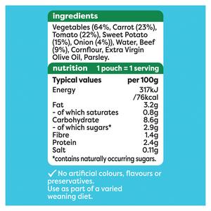 Heinz Sweet Potato & Beef Casserole Baby Food Pouch 7+ Months 130g - gallery image 5