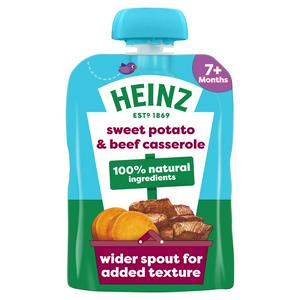 Heinz Sweet Potato & Beef Casserole Baby Food Pouch 7+ Months 
