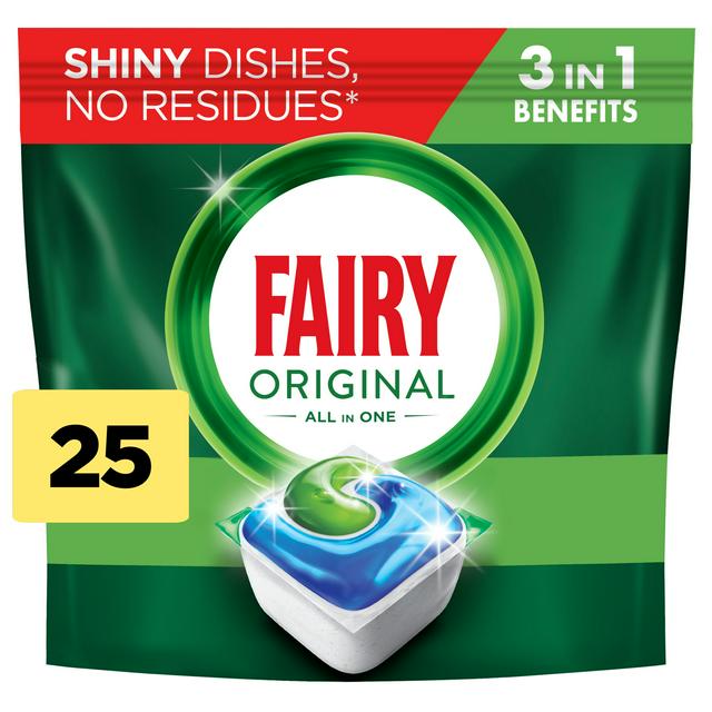 Fairy 25 x Original All In One Dishwasher Regular Tablets - gallery image 1