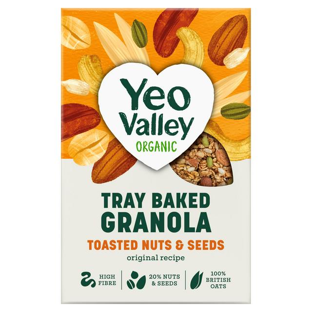 Yeo Valley Organic Tray Baked Granola Toasted Nuts & Seeds 360g - gallery image 1