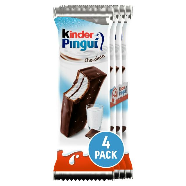Kinder Pingui Milk & Chocolate Chilled Treat 4 x 30g - gallery image 1