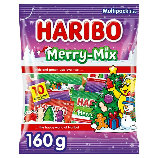 Haribo 160g Merry Mix Fruit, Milk & Sweet Multipack Foam - gallery image 1
