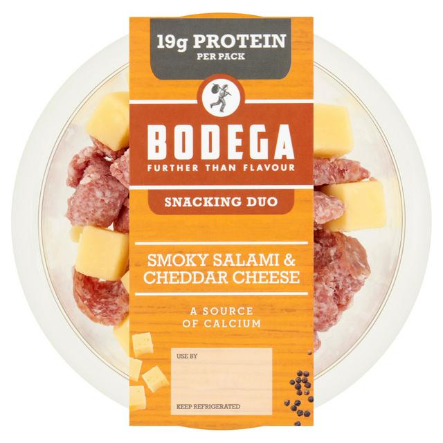 Sainsburys Bodega Smoky Salami & Cheddar Cheese Snacking Duo 90g