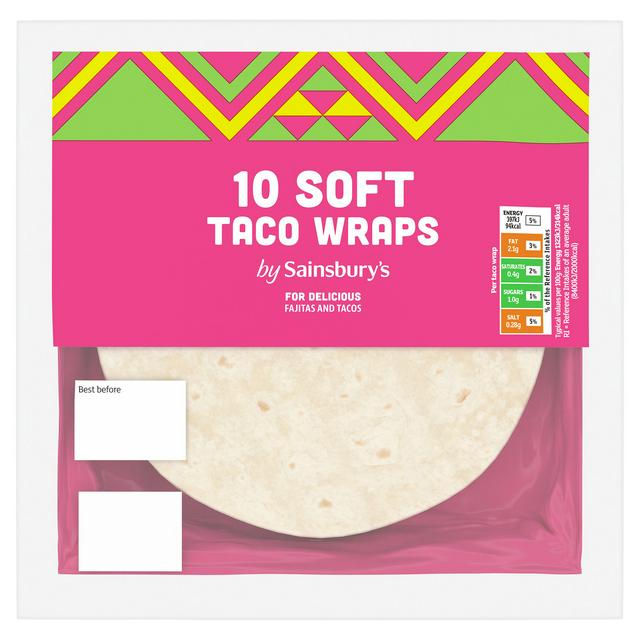 Sainsburys Sainsbury's 10 Soft Taco Wraps 300g
