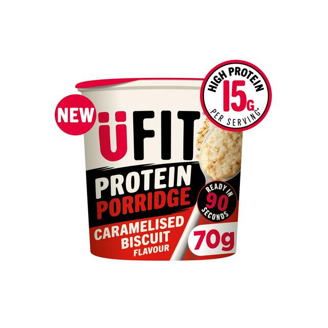 UFIT Protein Caramelised Biscuit Porridge Pot 70g - gallery image 1