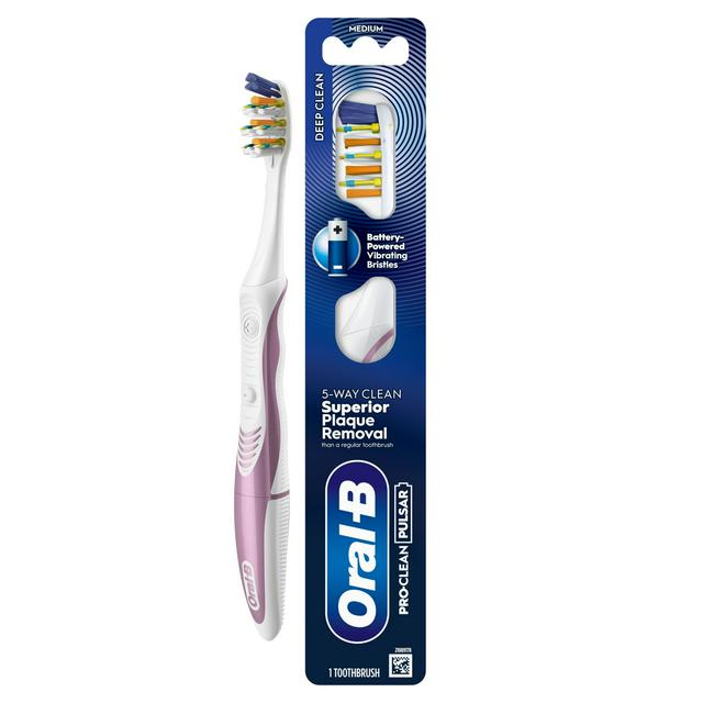 Oral-B Pro Clean Pulsar Battery Powered Toothbrush Superior 5 Way Plaque Removal - gallery image 1