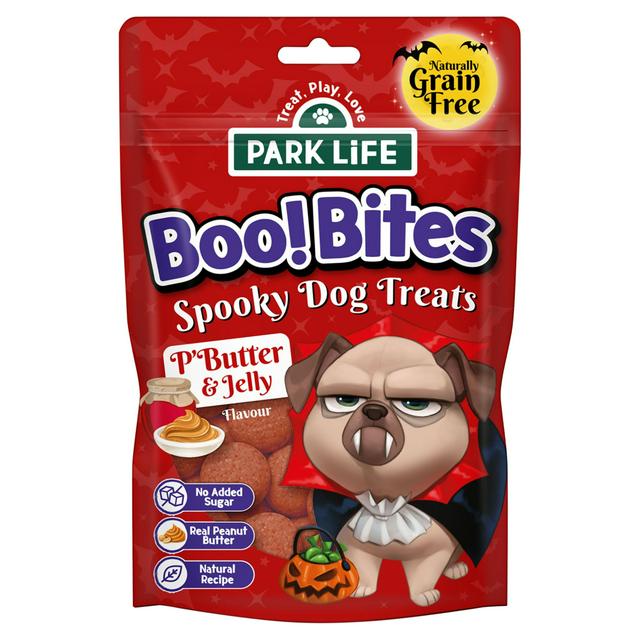 Park Life Boo Bites 100g Peanut Butter & Jelly Spooky Dog Treats - gallery image 1