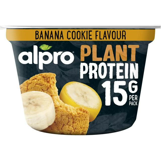 Alpro High Protein Banana Cookie Dairy Free Soya Yoghurt Alternative 200g - gallery image 1