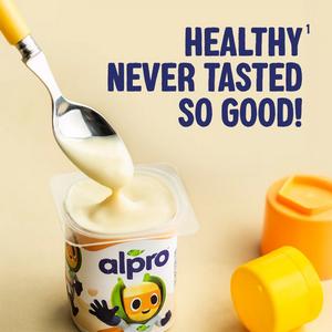 Alpro Kids Vanilla Soya Dairy Free Yoghurt Alternatives 4 x 115g - gallery image 4