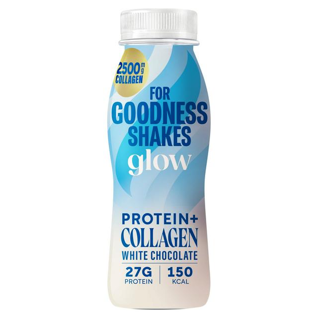 For Goodness Shakes Glow White Chocolate Collagen Protein Shake 250ml - gallery image 1