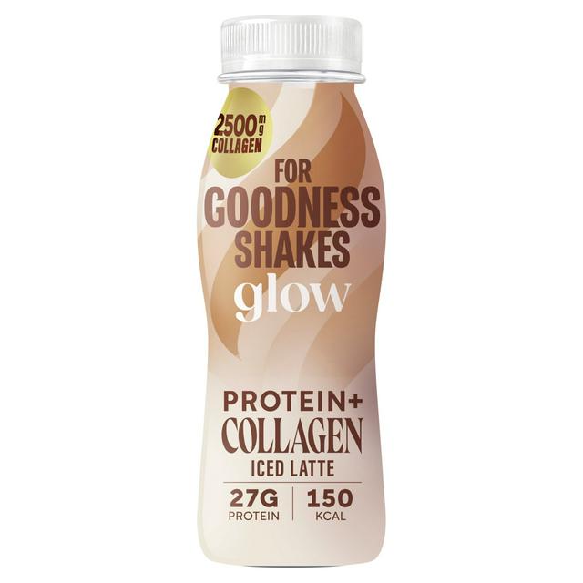 For Goodness Shakes Glow Iced Latte Collagen Protein Shake 250ml - gallery image 1