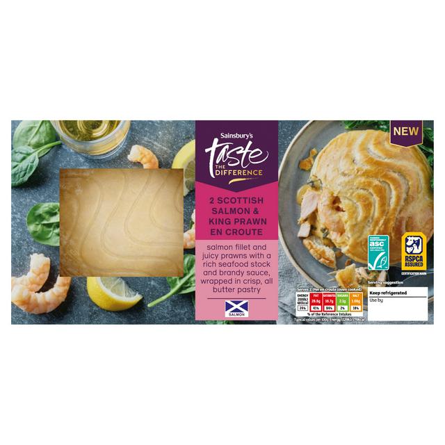 Taste the Difference Sainsbury's 2 x Scottish Salmon & King Prawn En Croute, Taste the Difference 380g