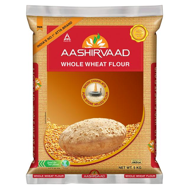 Aashirvaad 5kg Whole Wheat Flour - gallery image 1