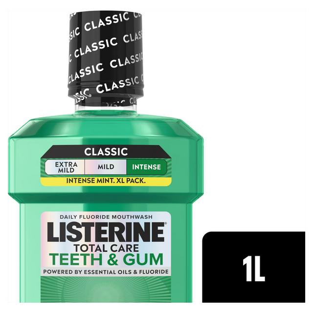 Listerine Total Care Teeth & Gum Fluoride Mouthwash Fresh Mint 1 Litre