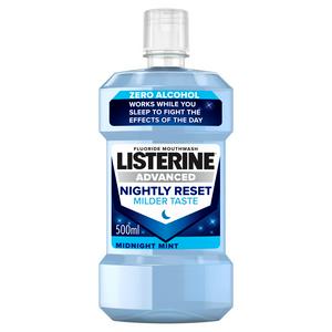 Listerine Advanced Nightly Reset Zero Alcohol Mouthwash 500ml