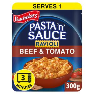 Batchelors Pasta N Sauce Ravioli Microwave Ready Meal Beef & Tomato 300g