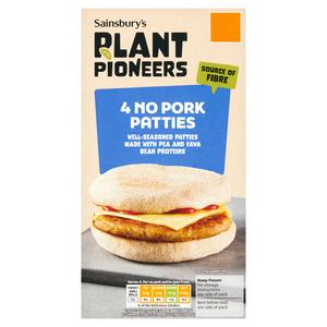 Sainsbury's Vegan No Pork Patties 4 x 57g