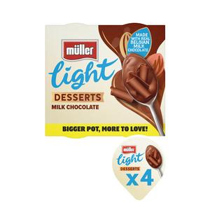 Light Choc Pot Milk Chocolate Dessert