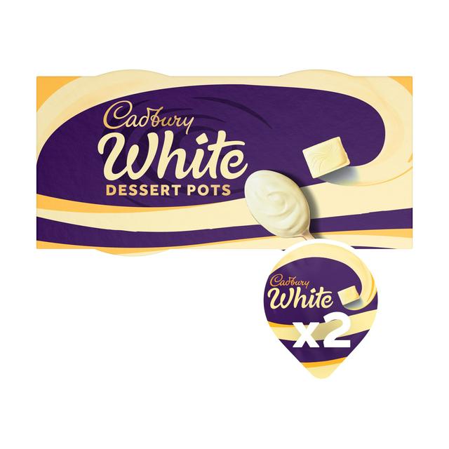 Cadbury Dairy Milk Creamy Milk & White Chocolate Dessert Pots, Winter Edition 2 x 60g