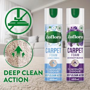 Zoflora Carpet Fresh & Care Foam Linen Fresh 600ml - gallery image 3