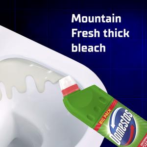 Domestos Mountain Fresh Pine Thick Bleach Toilet & Multipurpose Cleaner 1L - gallery image 4