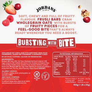Jordans Frusli Juicy Red Berry Chewy Oat Cereal Snack Bars 6 x 25g - gallery image 4