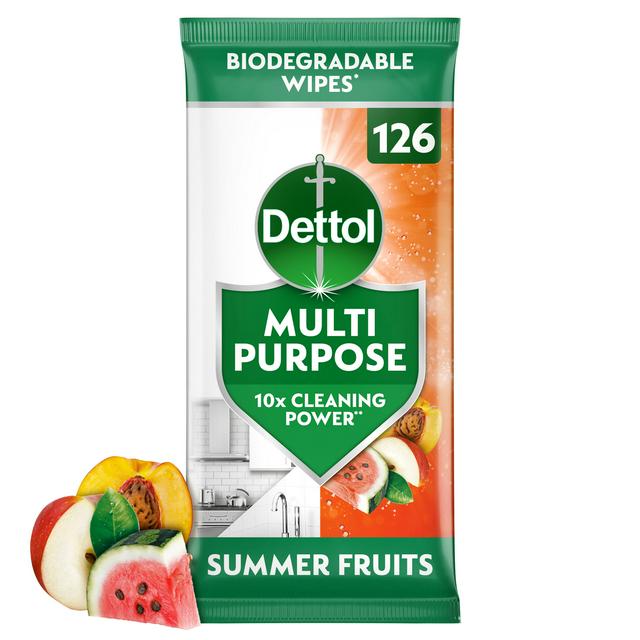 Dettol Multi Purpose Wipes Summer Fruits x126