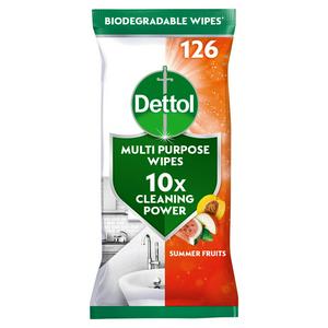 Dettol Multi Purpose Wipes Summer Fruits x126