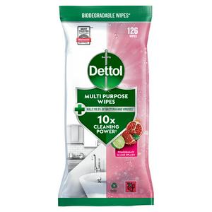 Dettol Pomegranate & Lime Splash Multi Purpose Wipes x126