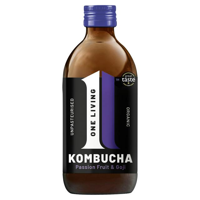 One Living Organic Kombucha Passion Fruit & Goji 330ml | Sainsbury's