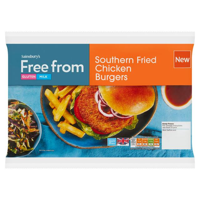 Sainsburys Sainsbury's Free From Southern Fried Chicken Burgers 454g
