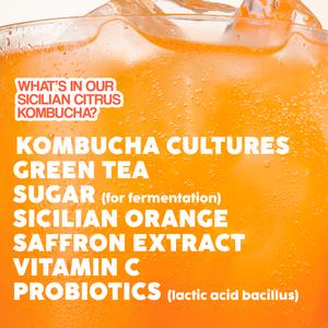 Fix8 Kombucha Sicilian Citrus Live Sparkling Soda 4 x 250ml - gallery image 5